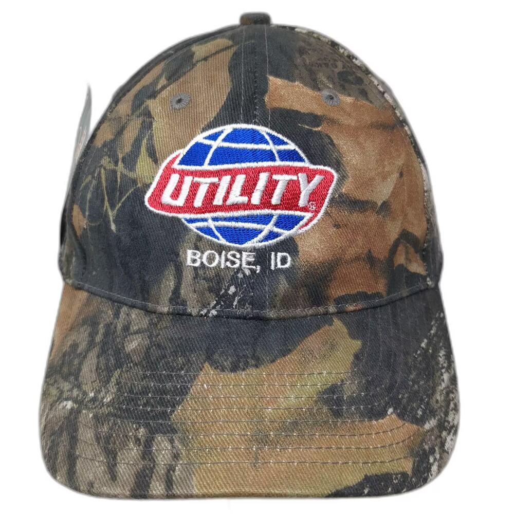 Head To Toe Baseball Cap Green Brown Boise ID Utility Camo OSFM Hat Strapback